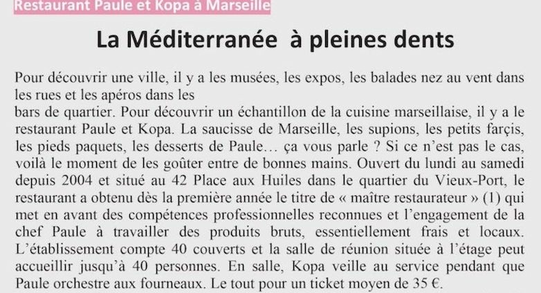 Paule & Kopa: Mediterranean flavors in full force, by Objectif Méditerranée