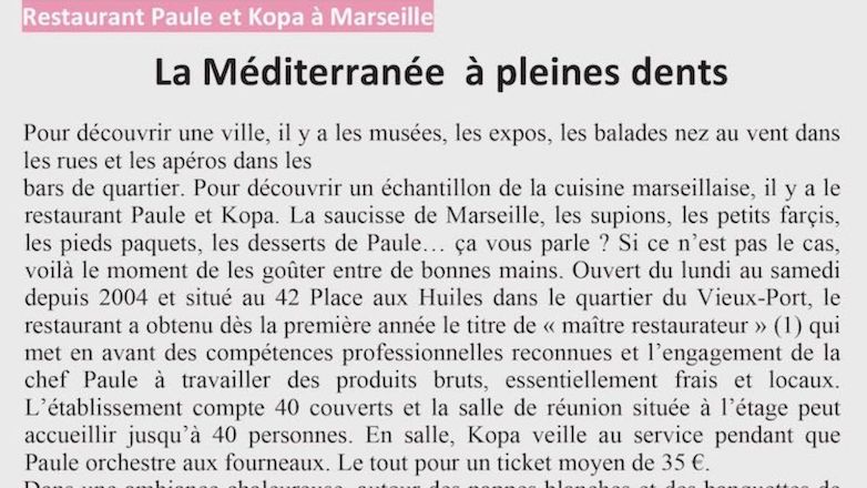 Paule & Kopa : la Méditerranée à pleines dents, par Objectif Méditerranée